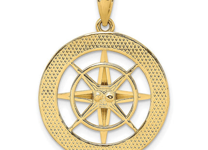 14K Nautical Compass Charm (Style K7846)
