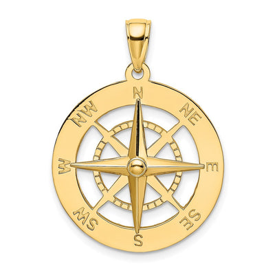 14K gold compass charm