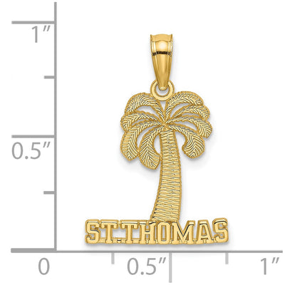 14K ST. THOMAS Under Palm Tree Charm