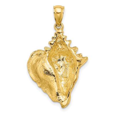 14K Conch Shell Charm, 31 x 21.1mm