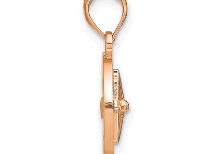 14K White/Rose Gold Pendants Style K7856R - Classique Jewelry Inc.