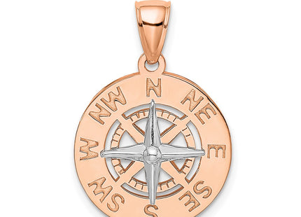 14K White/Rose Gold Pendants Style K7856R - Classique Jewelry Inc.