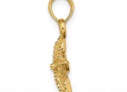 14K Starfish Charm, 18 x 11.9mm