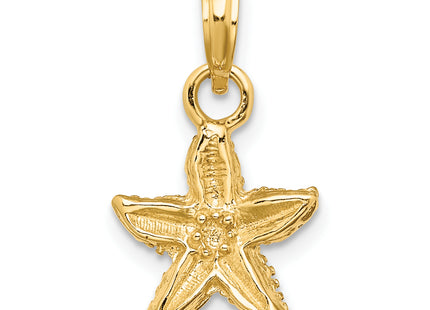 14K Starfish Charm, 18 x 11.9mm