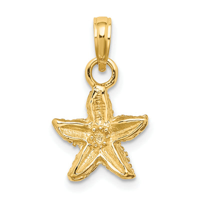 14K Starfish Charm, 18 x 11.9mm