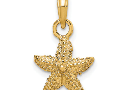 14K Starfish Charm, 18 x 11.9mm