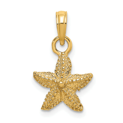 14K Starfish Charm, 18 x 11.9mm