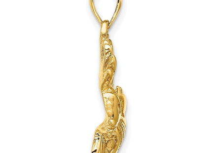 14K gold starfish charm, alternate view