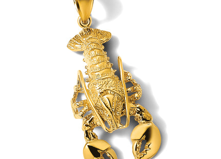14K Moveable Lobster Charm, 30.5 x 16.65mm