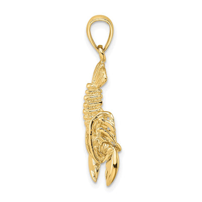 14K Moveable Lobster Charm, 30 x 12.8mm
