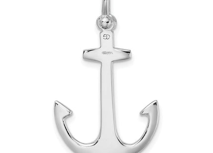 14K White Gold Polished 3-D Anchor Charm (Style K7878W)