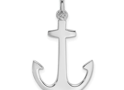 14K White Gold Polished 3-D Anchor Charm (Style K7878W)