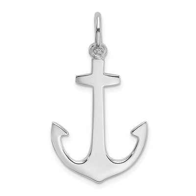 14K white gold anchor charm
