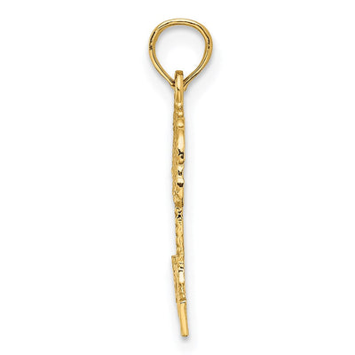 14K Hawaii Palm Tree Charm, 20 x 12.4mm