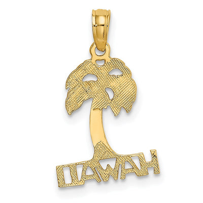 14K Hawaii Palm Tree Charm, 20 x 12.4mm