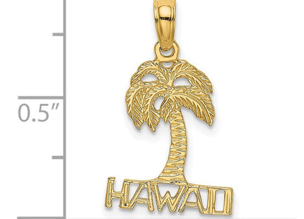 14K HAWAII Palm Tree Charm (Style K7880)