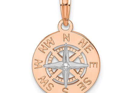 14K White/Rose Gold Pendants Style K7894R - Classique Jewelry Inc.