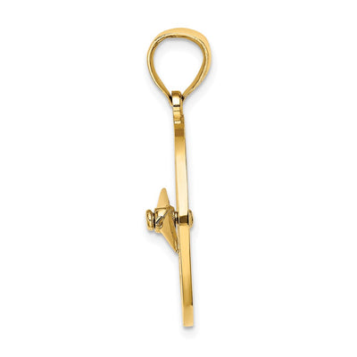 14K Nautical Compass with Moveable Needle Charm