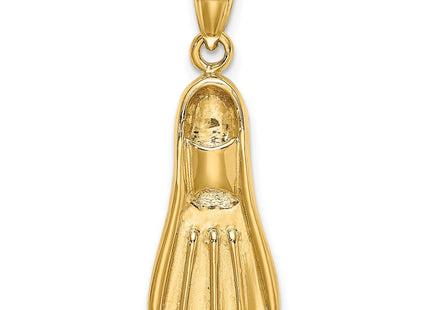 14K 3-D Scuba Flipper Charm (Style K7906)