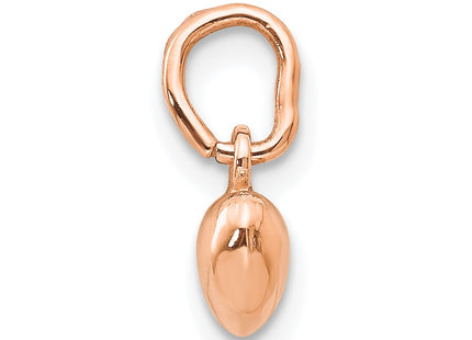 14K rose gold heart charm, alternate view