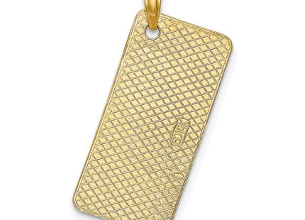 14K gold plate charm, further view