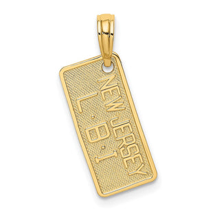 14K NEW JERSEY-LBI (Long Beach Island) License Plate Charm (Style K7945)