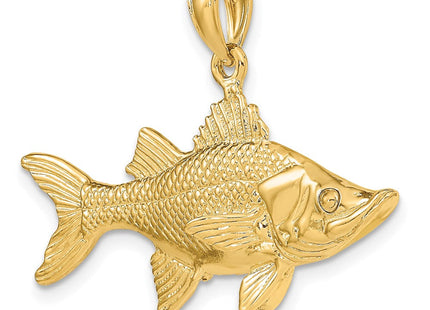 14K 3-D Tarpon Fish Charm (Style K7958)