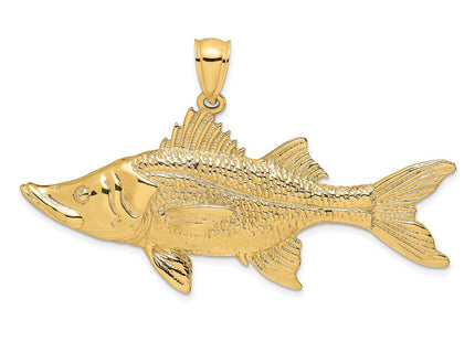 14K 3-D Tarpon Fish Charm (Style K7958)