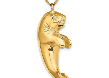 14K 3-D Polished Manatee Charm (Style K7963)