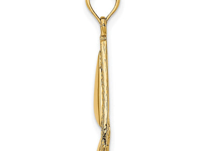 14K gold starfish charm, alternate view