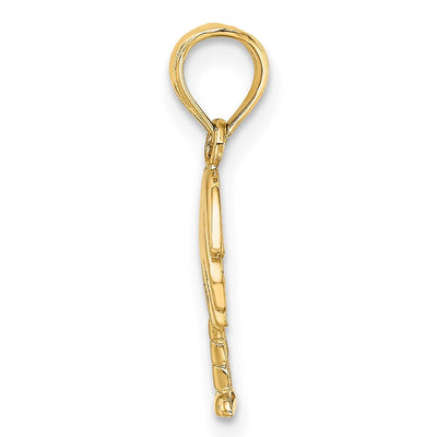 14K Charleston Palm Tree Charm, 18 x 10mm