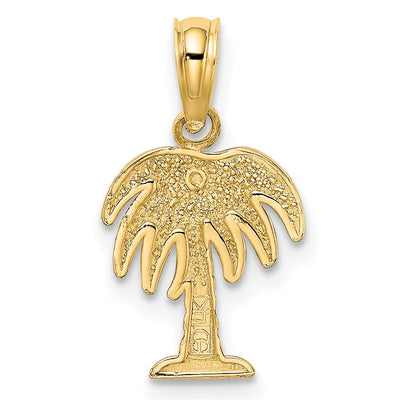 14K Charleston Palm Tree Charm, 18 x 10mm