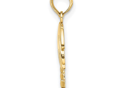 14K gold tree charm, alternate view