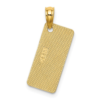 14K Texture Small OCEAN CITY, NEW JERSEY License Plate Charm