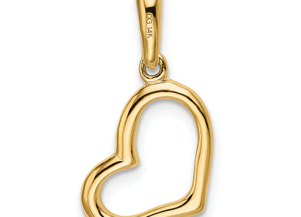 14K Polished Heart Pendant, 23 x 13mm