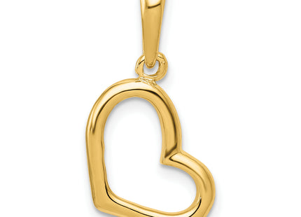 14K Polished Heart Pendant, 23 x 13mm