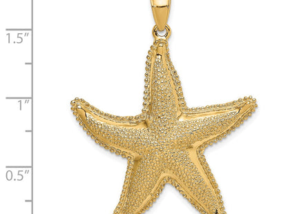 14K gold starfish charm, another view