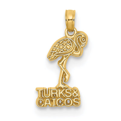 14K TURKS AND CAICOS Flamingo Charm