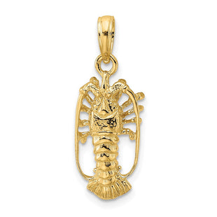 14K Florida Lobster with Out Claws Charm (Style K8035)