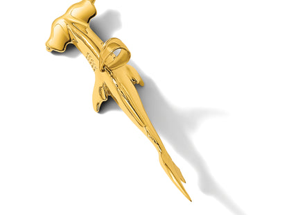 14K 3-D Hammerhead Shark Charm