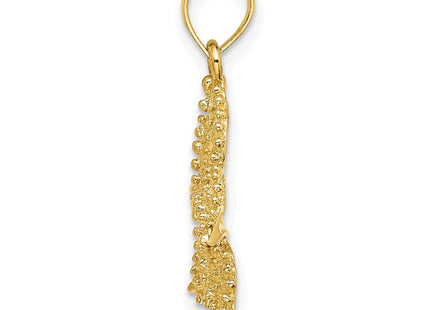 14K Textured Starfish Charm (Style K8067)