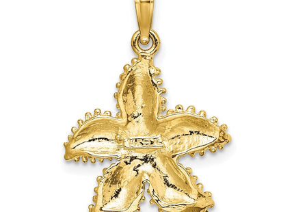 14K Textured Starfish Charm (Style K8067)