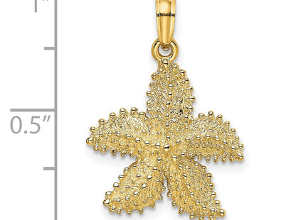 14K Textured Starfish Charm (Style K8067)