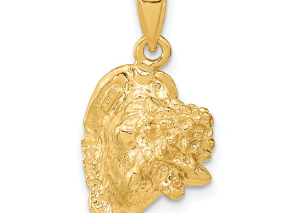 14K 3-D Conch Shell Charm, 24 x 19.65mm