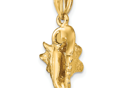 14K 3-D Conch Shell Charm, 24 x 19.65mm
