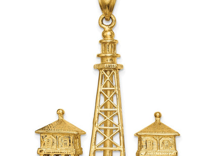 14K 3D SANIBEL ISLAND Lighthouse Charm (Style K8124)