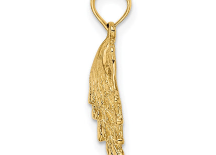 14K gold paw charm, alternate view
