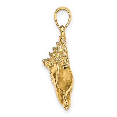 14K Conch Shell Charm, 27 x 16.8mm