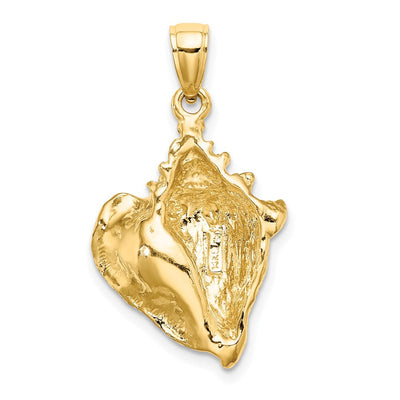 14K Conch Shell Charm, 27 x 16.8mm