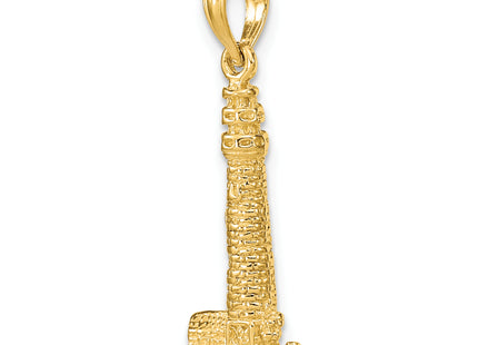 14K 3D Cape May NJ Lighthouse Charm, 26.8 x 10mm